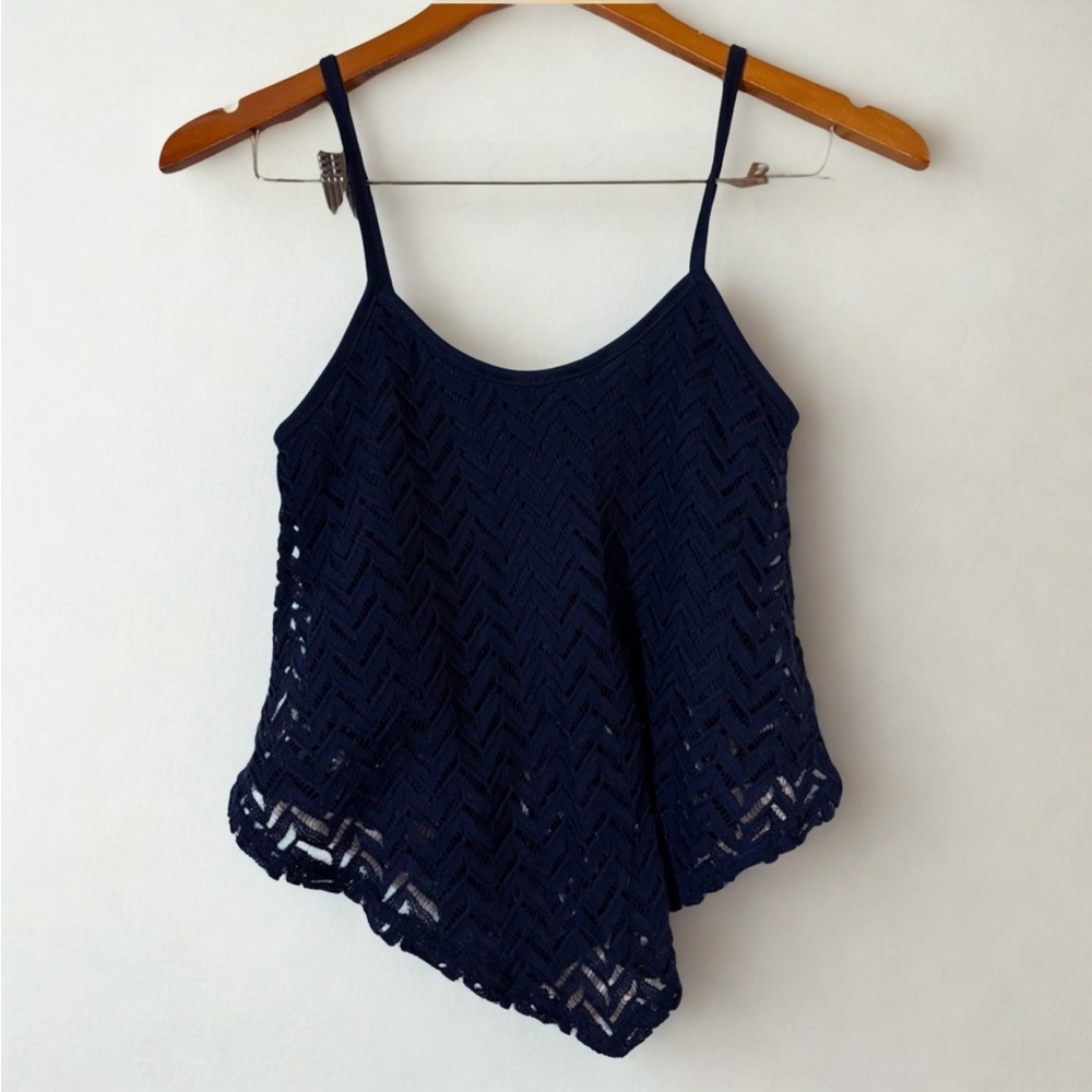 Rue21 Dark Blue Crochet Camisole Tank Top